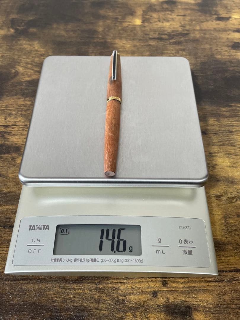 1975年製　初代カスタム　高級天然　イタヤカエデ 大型18金　万年筆　細字