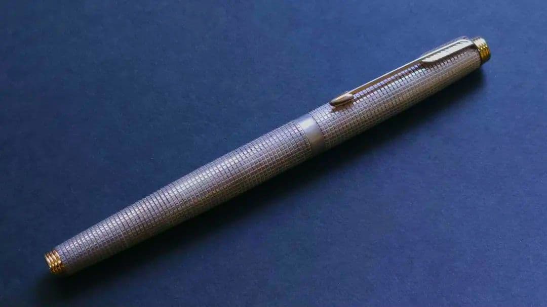 パーカー　75 シズレ　万年筆 M 中字　スターリングシルバー　超音波洗浄済