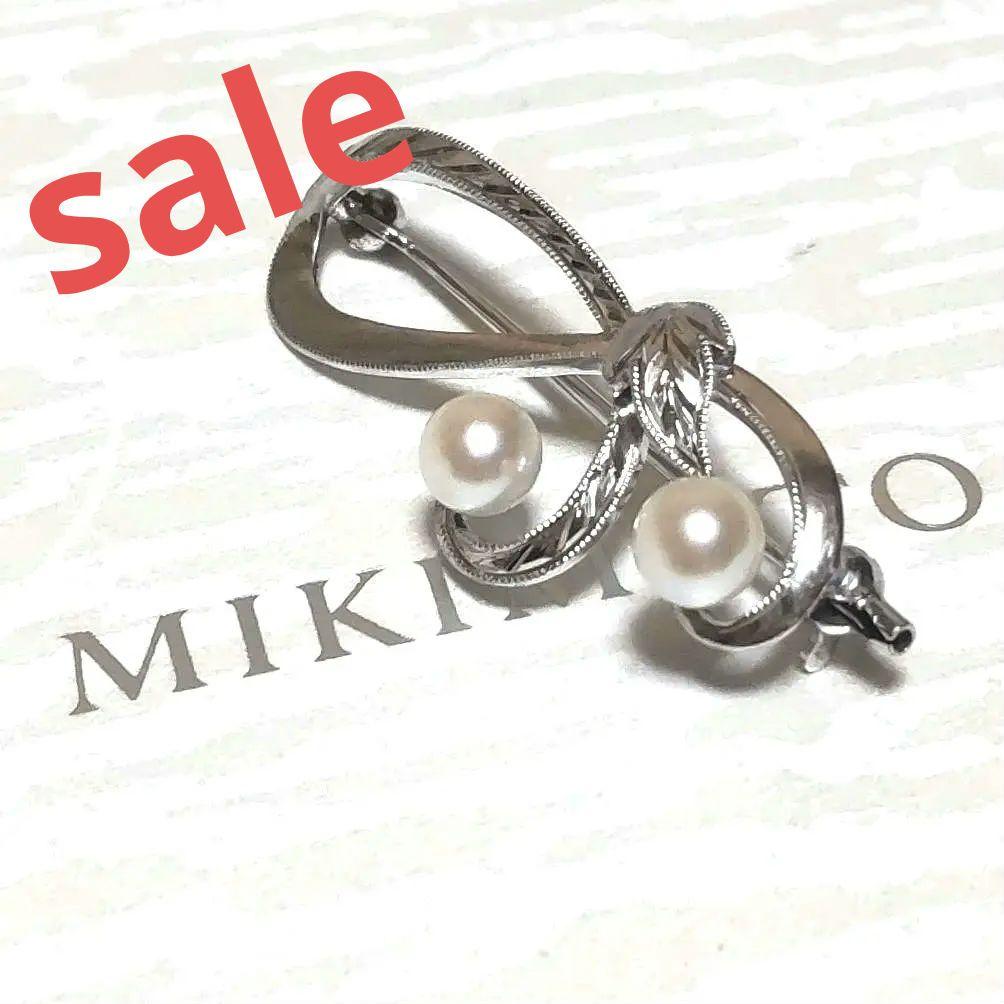 美品♡MIKIMOTO♡ミキモト♡ベビーパール♡ブローチ♡シルバー