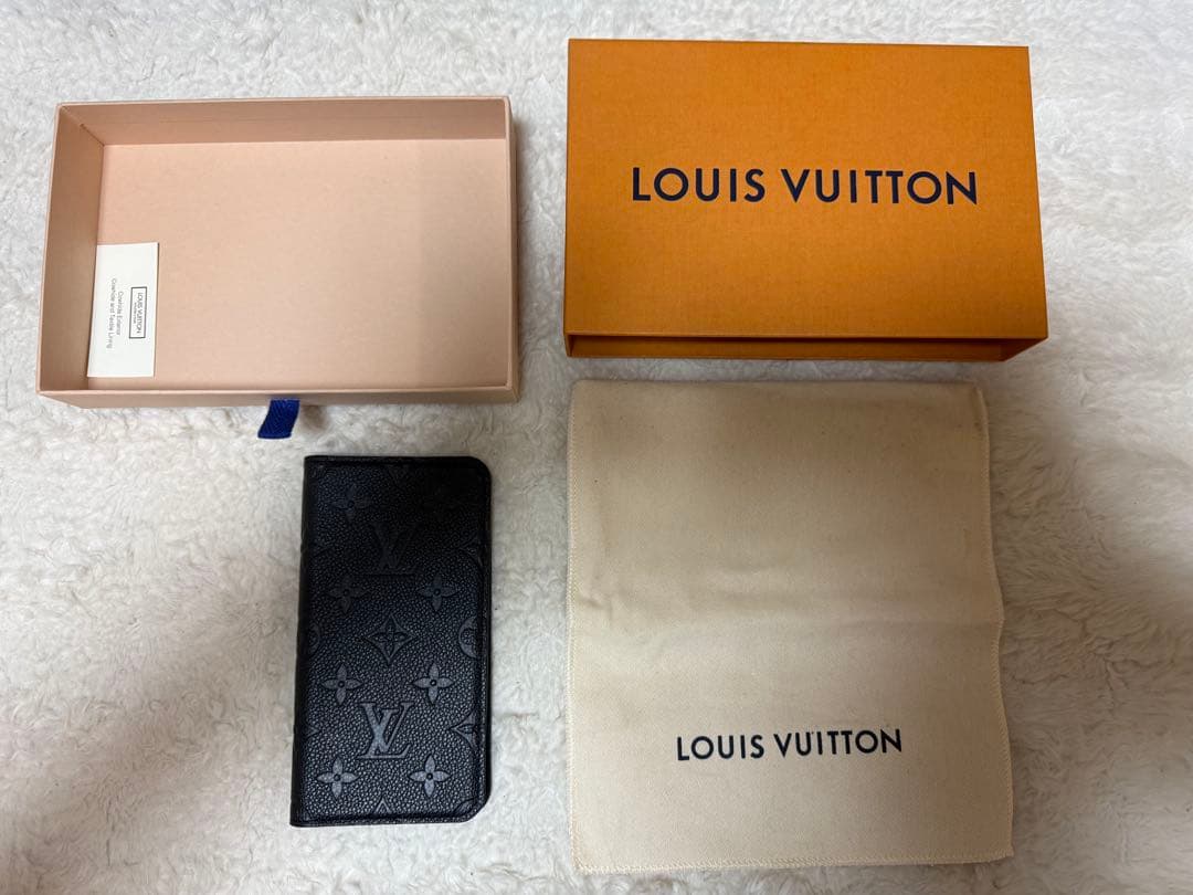 LOUIS VUITTON 手帳型iPhoneケース ブラック