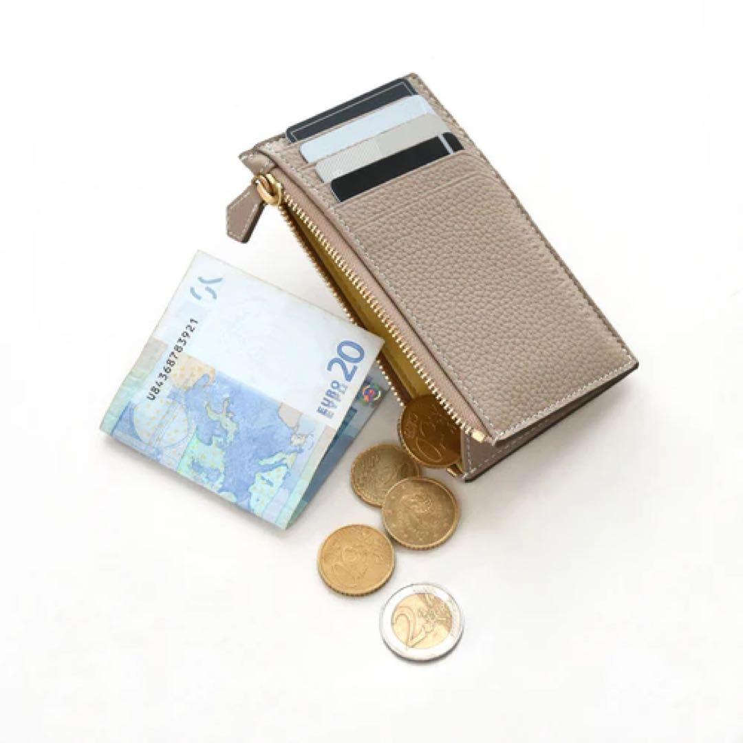 一度のみ使用　ボナベンチュラ　ミニジップ ウォレット シュリンクレザー