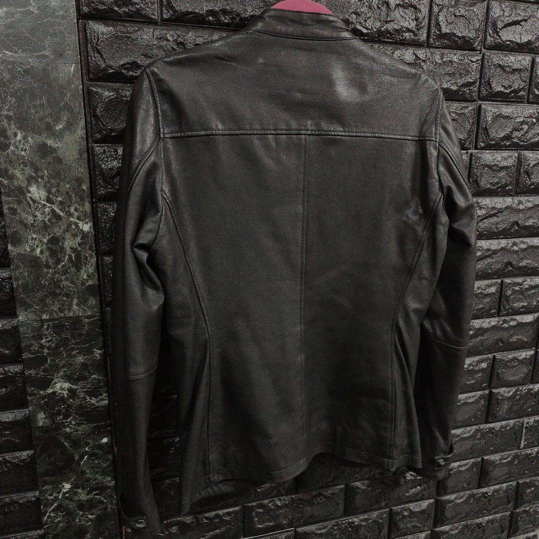 超美品　R.NEWBOLD　黒ゴートレザー（山羊革）シングルライダースジャケット