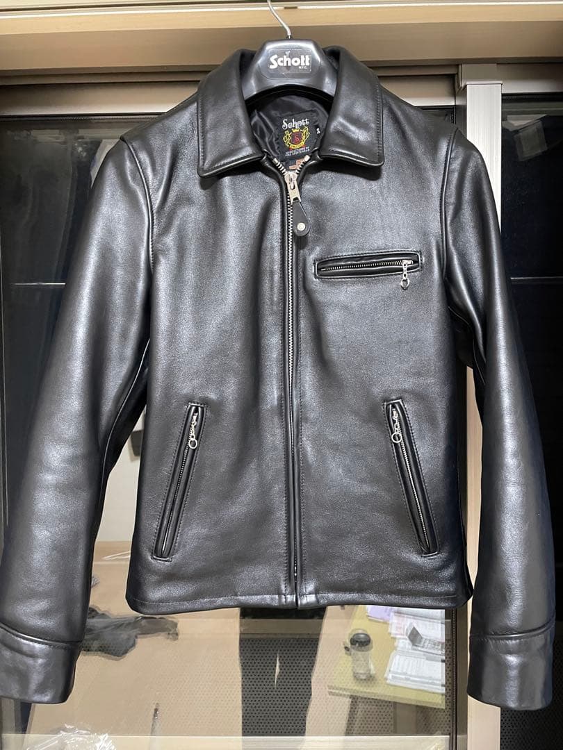 Schott シングルライダースジャケット ブラック 103US サイズ36