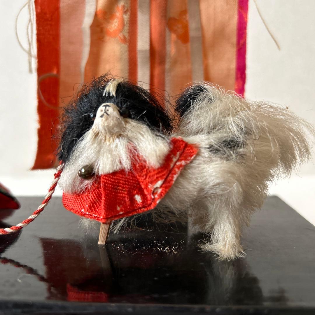 雛人形　狆引き官女　犬引き官女　狆を連れた官女　明治　大正　市松人形