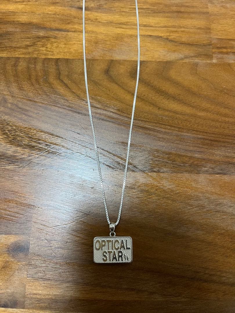 【新品・希少】Opticalstar シルバー ネックレス プレートペンダント