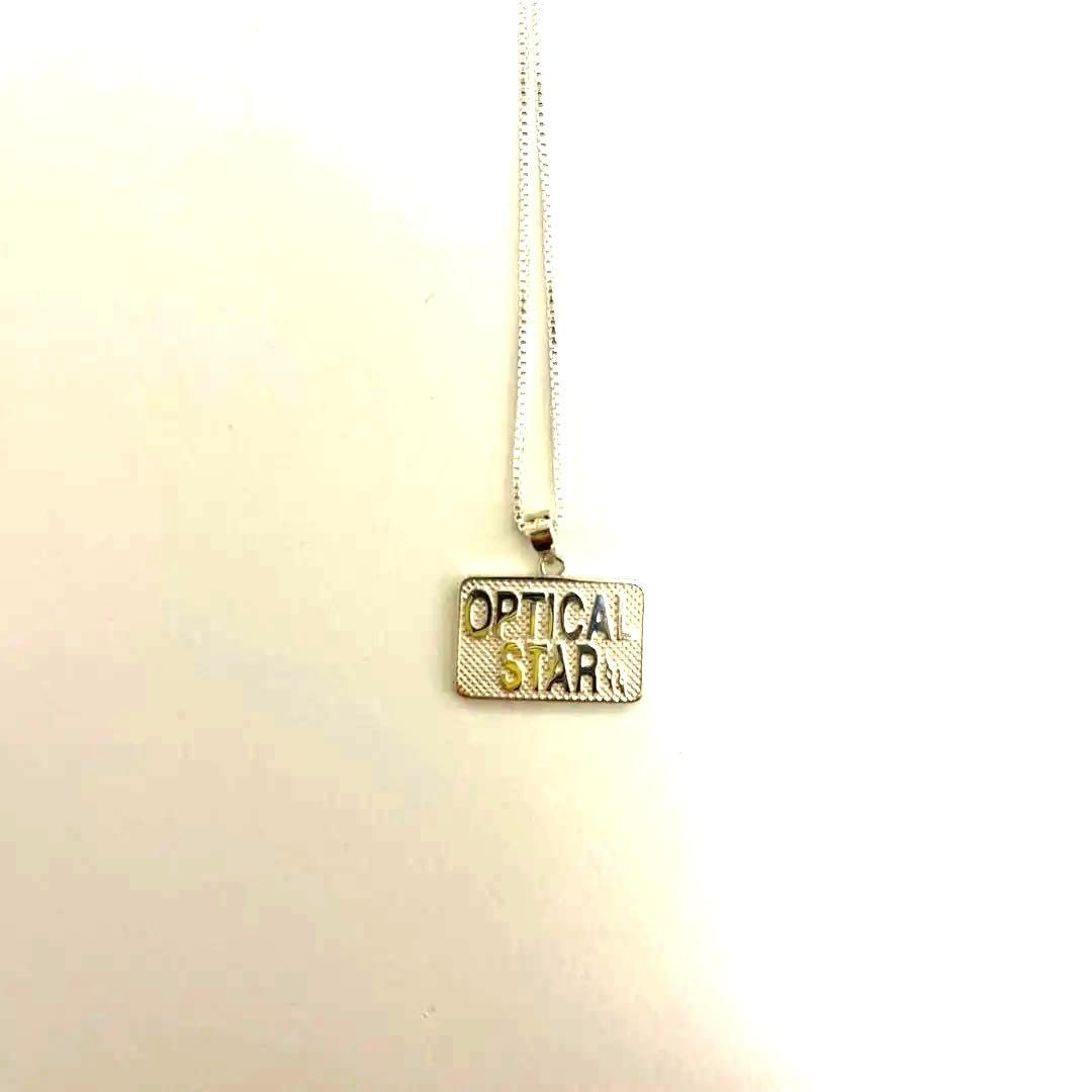 【新品・希少】Opticalstar シルバー ネックレス プレートペンダント