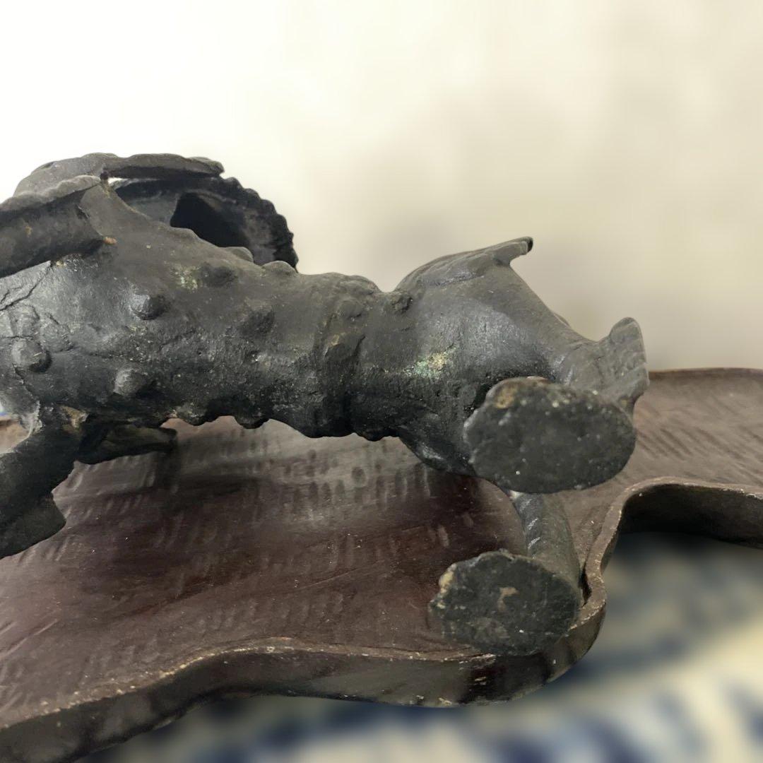 銅器　獅子　置物