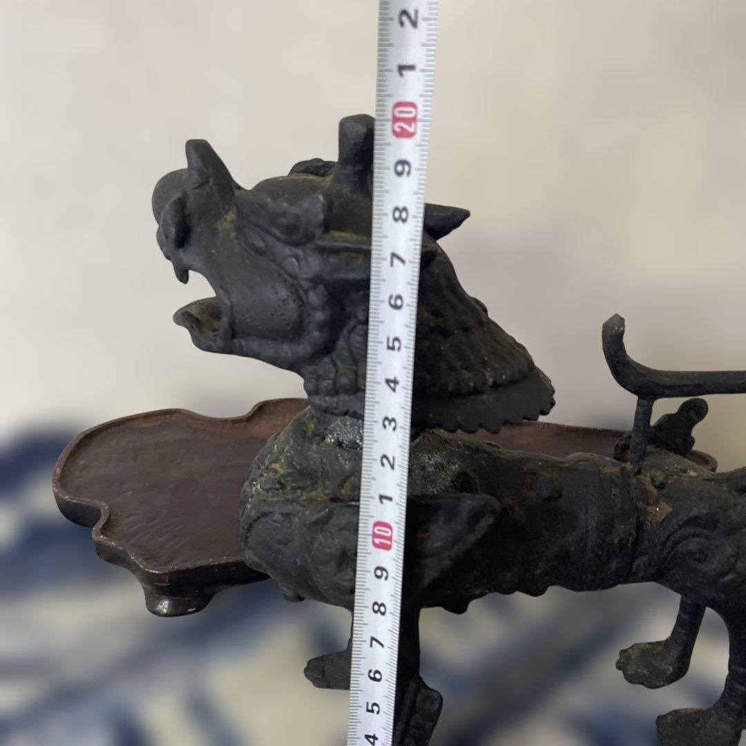 銅器　獅子　置物