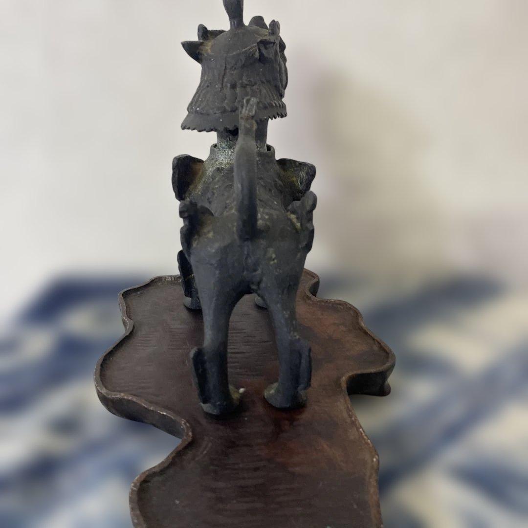 銅器　獅子　置物