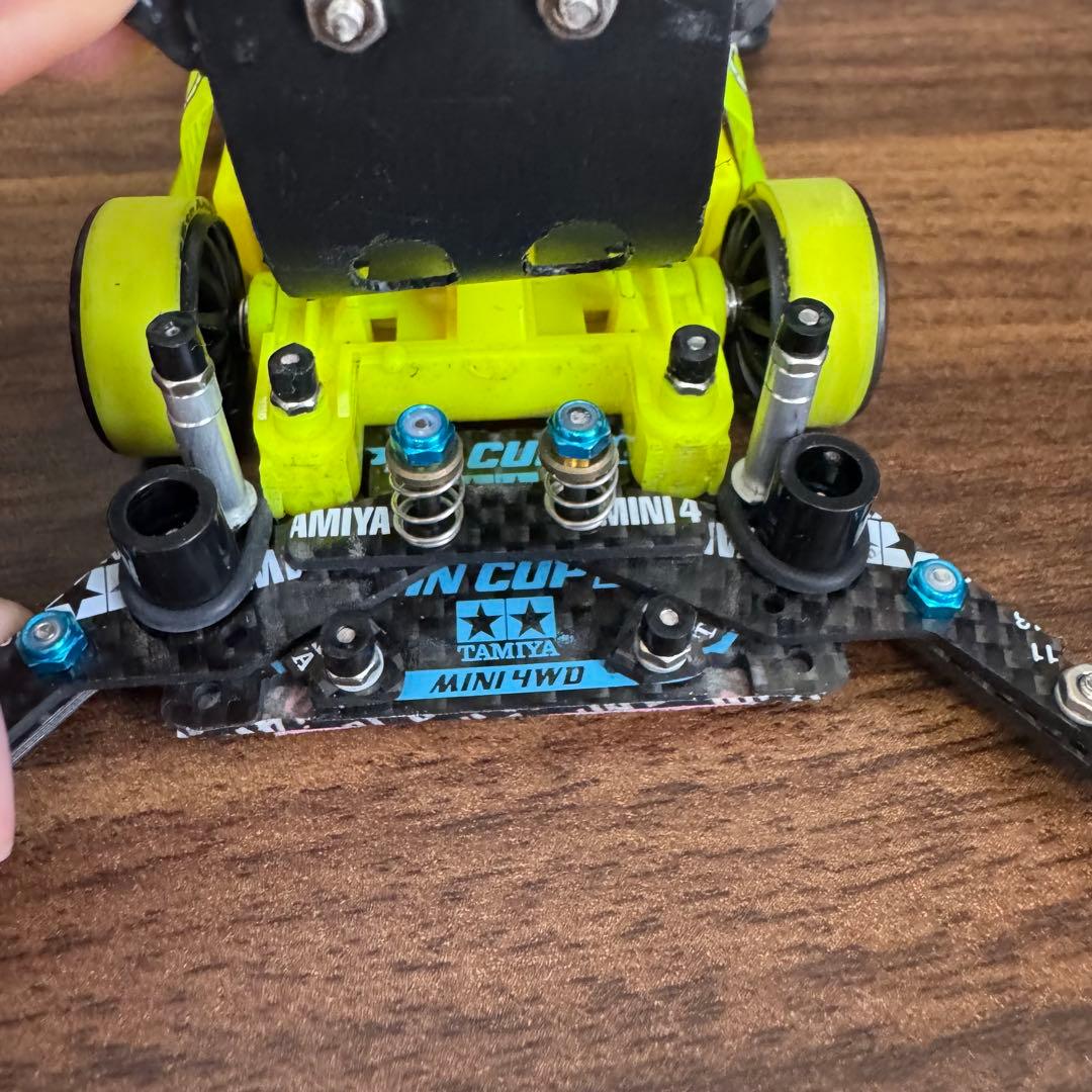 【HANA専用】ミニ四駆 MSフレキ 蛍光イエロー ラウディーブルカスタム完成品