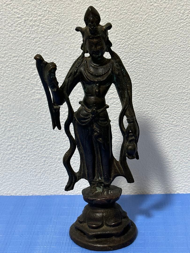 観音仏 中国仏像 キズある