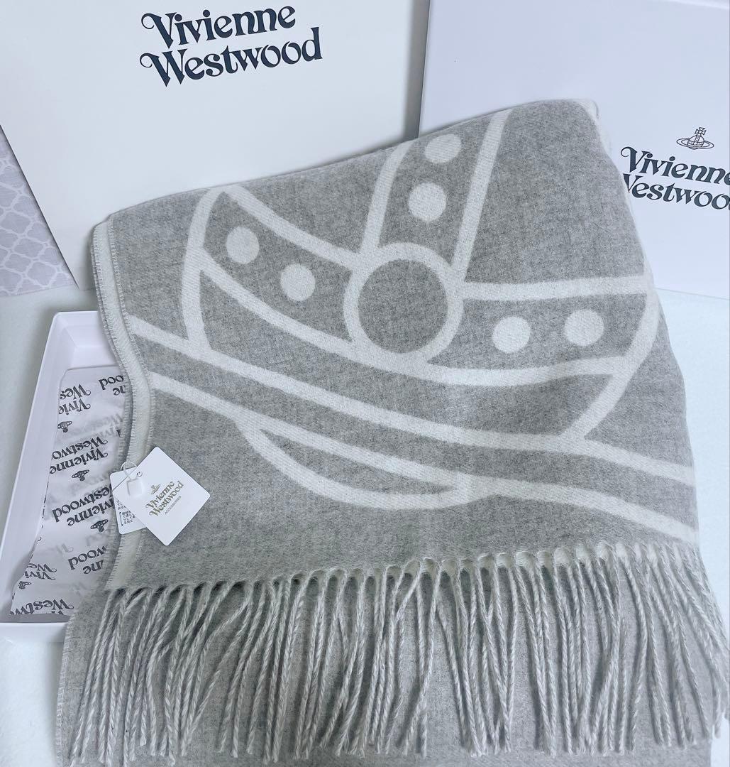 【大人気✨️タグ付き】ヴィヴィアンウエストウッド リバーシブルマフラー 大判