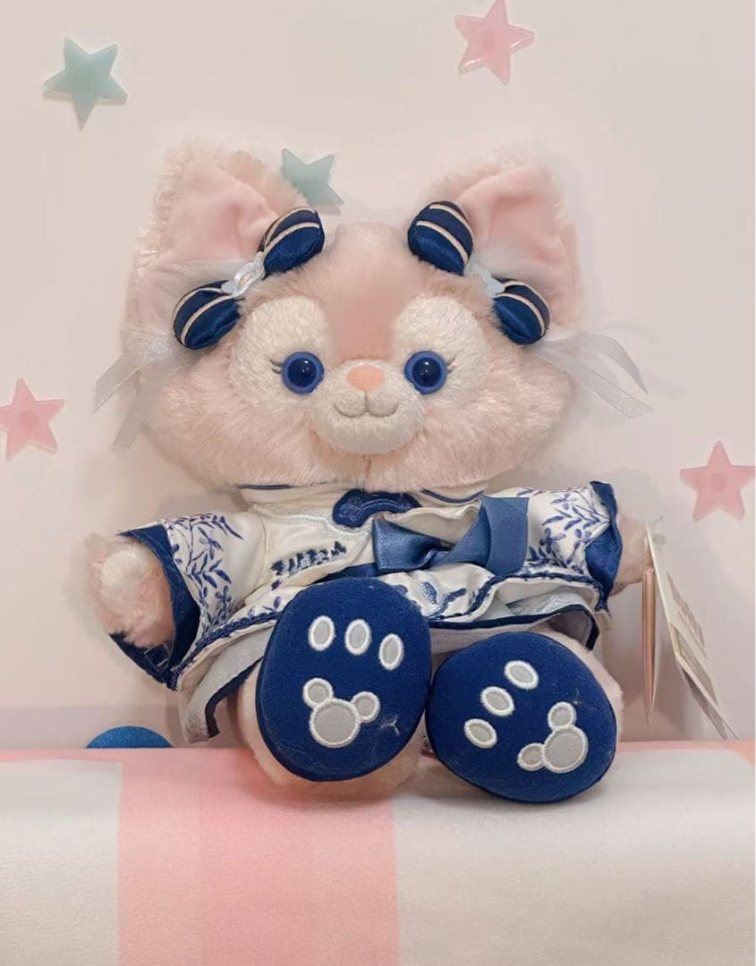 【お顔厳選】上海ディズニー　青花シリーズリーナベルぬいぐるみ SSサイズ