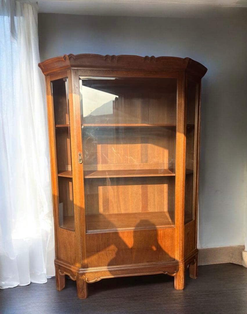 たーちゃん❣️アンティーク家具 本棚 キュリオケース キャビネット 店舗什器
