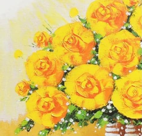 黄色いばら　油絵
