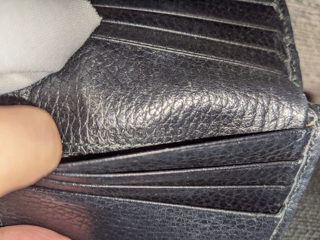 グッチ 財布 三つ折り シマ コンパクト ミニ Wホック 303490