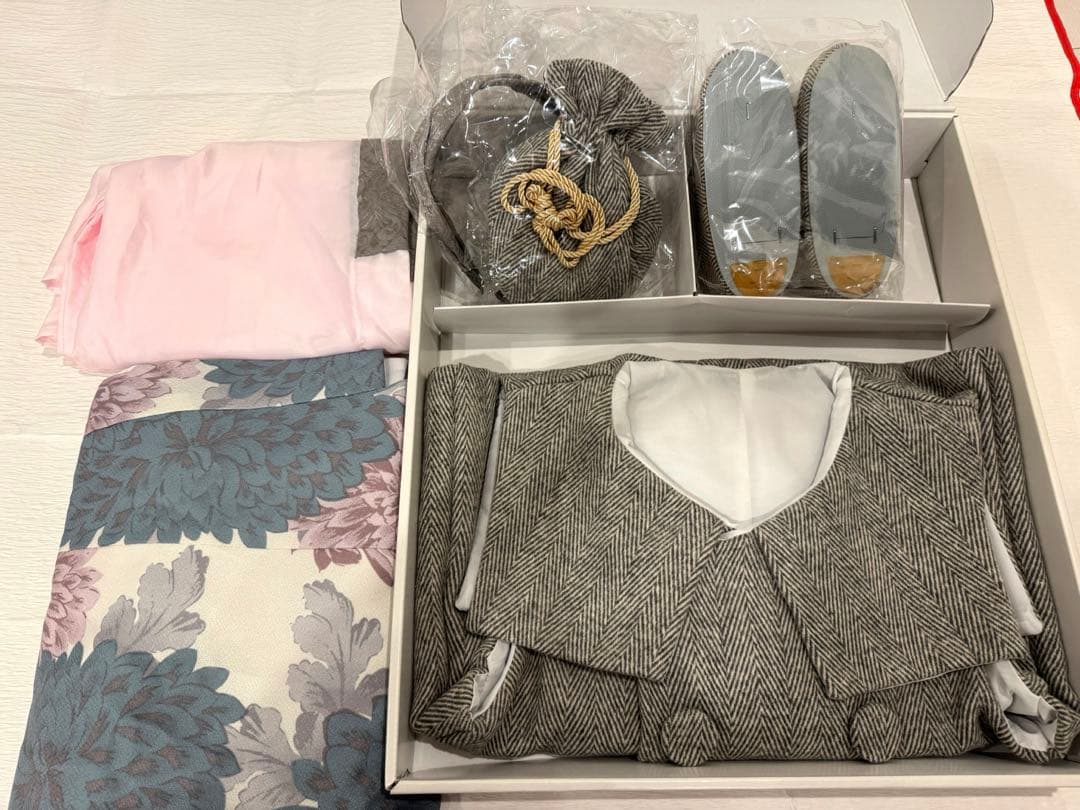 【土日限定値下げ！】ひよこ商店✴︎大人気柄　美品　七五三　3歳　お被布セット✴︎