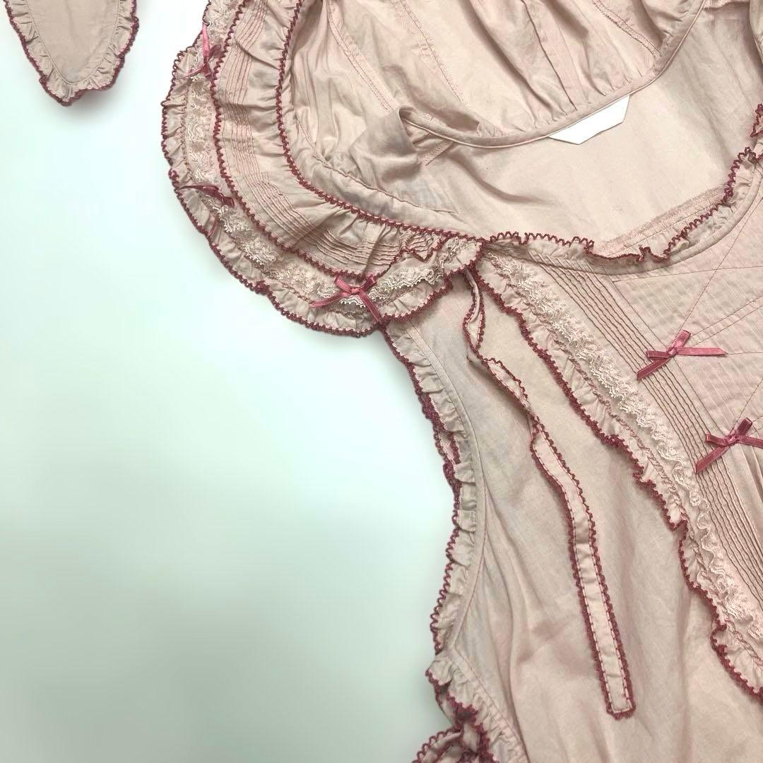 【美品】ピンクハウス ピンク うさ耳付き タブリエ/2025年 名古屋高島屋限定