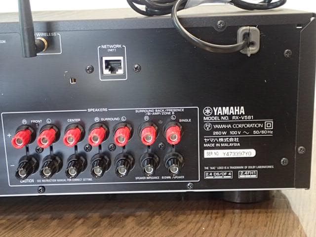 YAMAHA　AVアンプ　RX-V581　超美品・快調・リモコン付き・人気機種