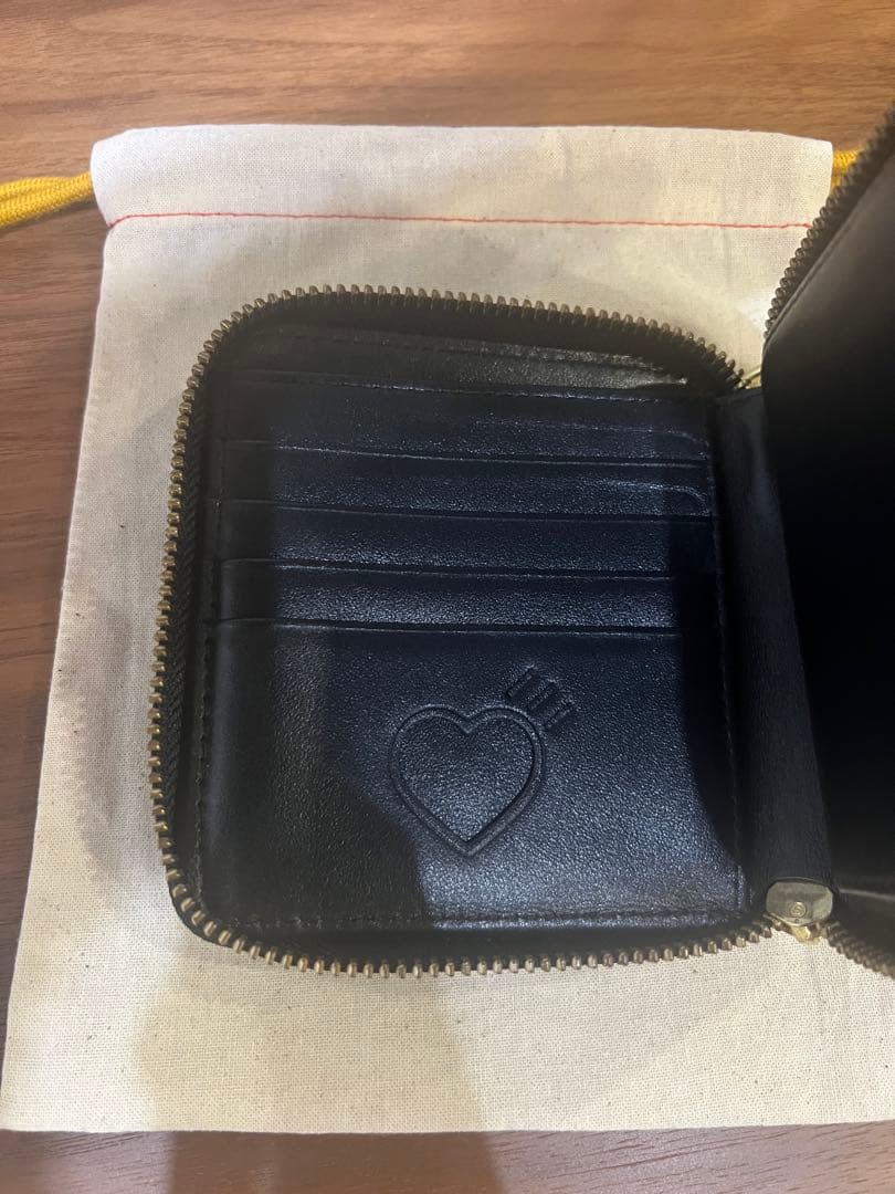 小物 Human Made Leather Zip Wallet Black