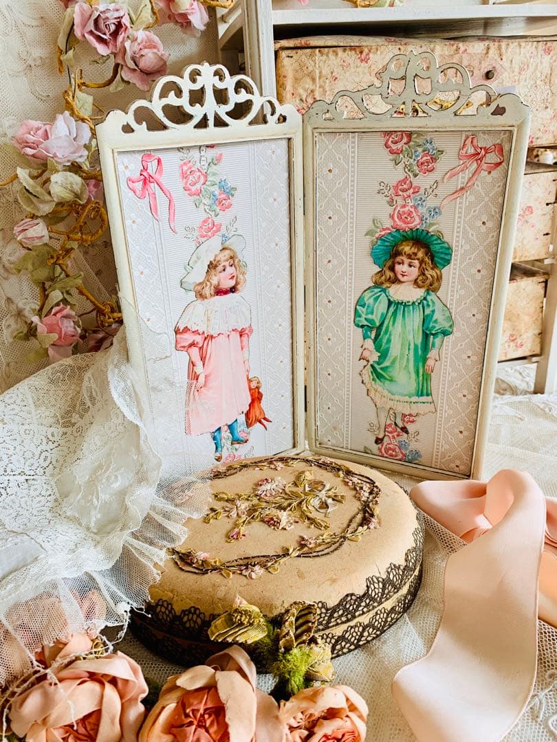 ※リクエストのお品になります※フランスアンティーク クロモス貼パーティション