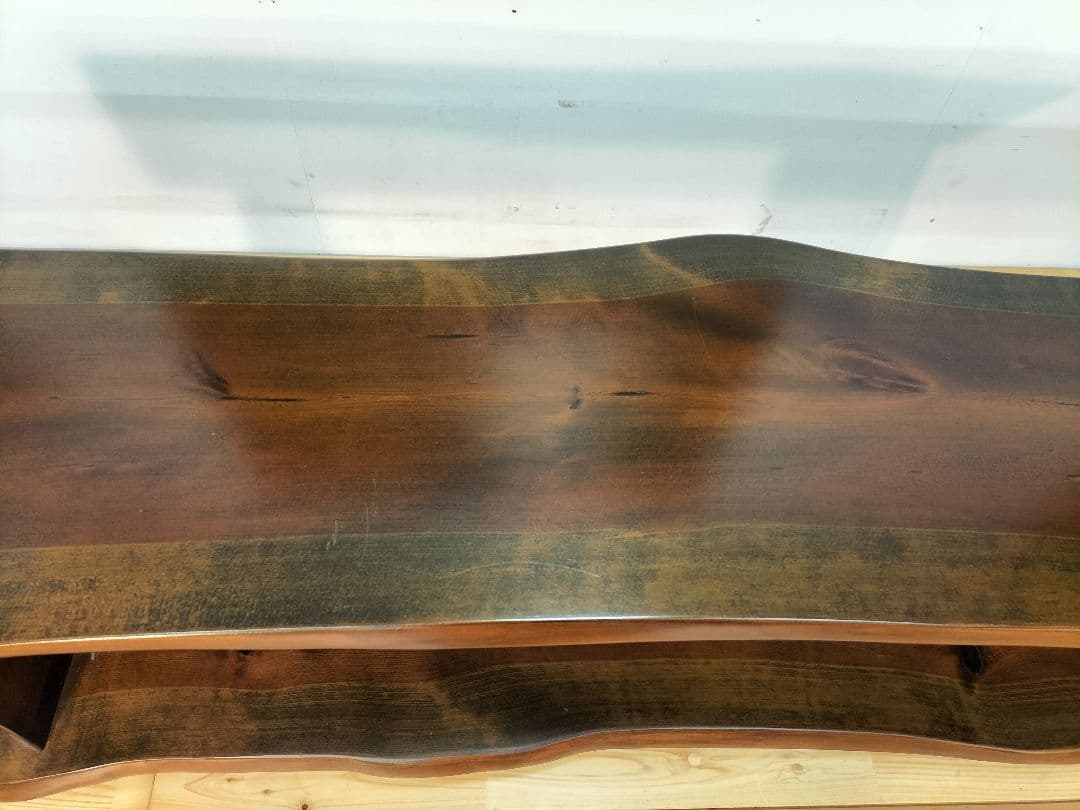 松の木　耳付き一枚板　テーブル　テレビ台