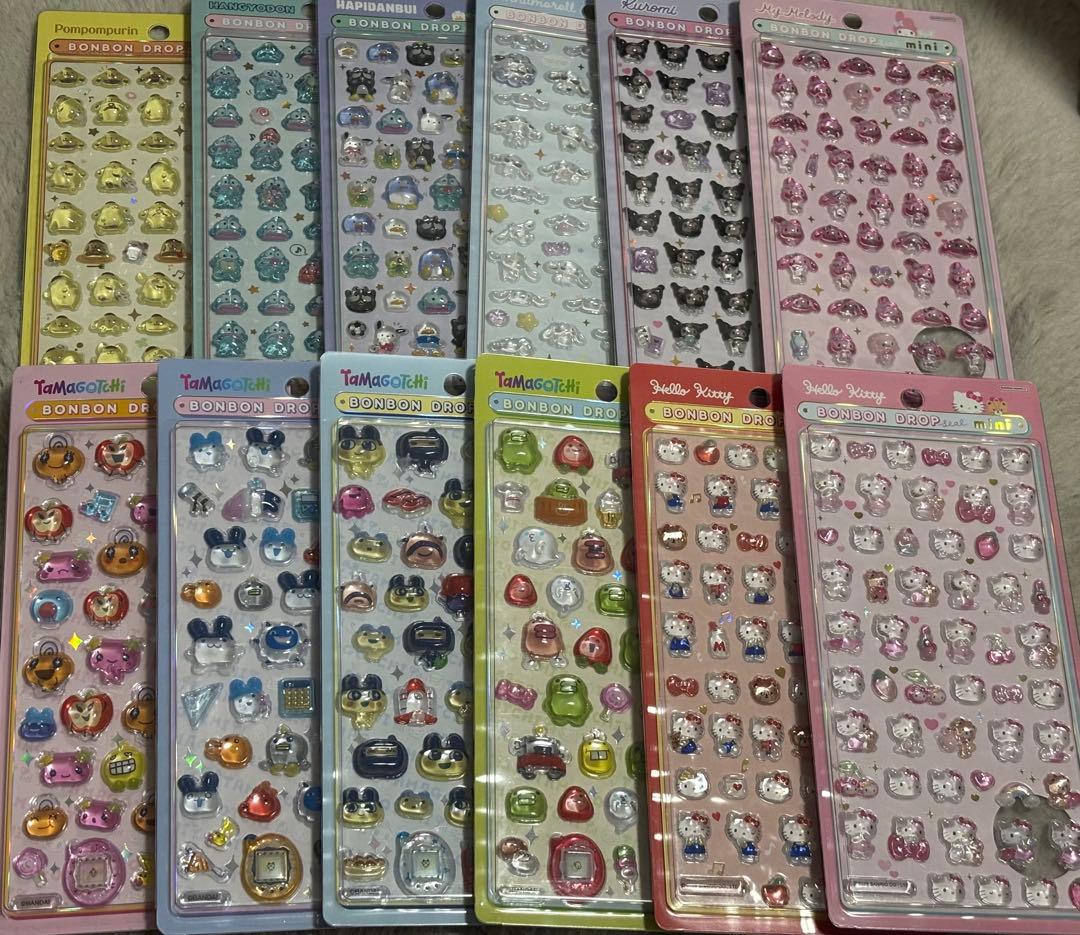 ボンボンドロップシール　ミニ　サンリオ　たまごっち　12枚セット