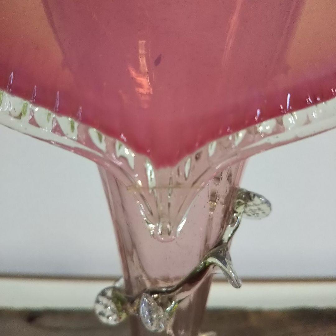 ガラス 西洋アンティークバセロン花器