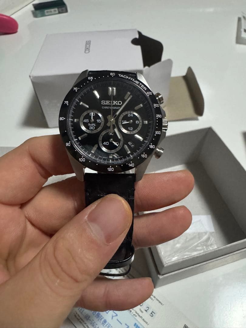 SEIKO 1/5秒クロノグラフ クオーツ 腕時計SBTR021