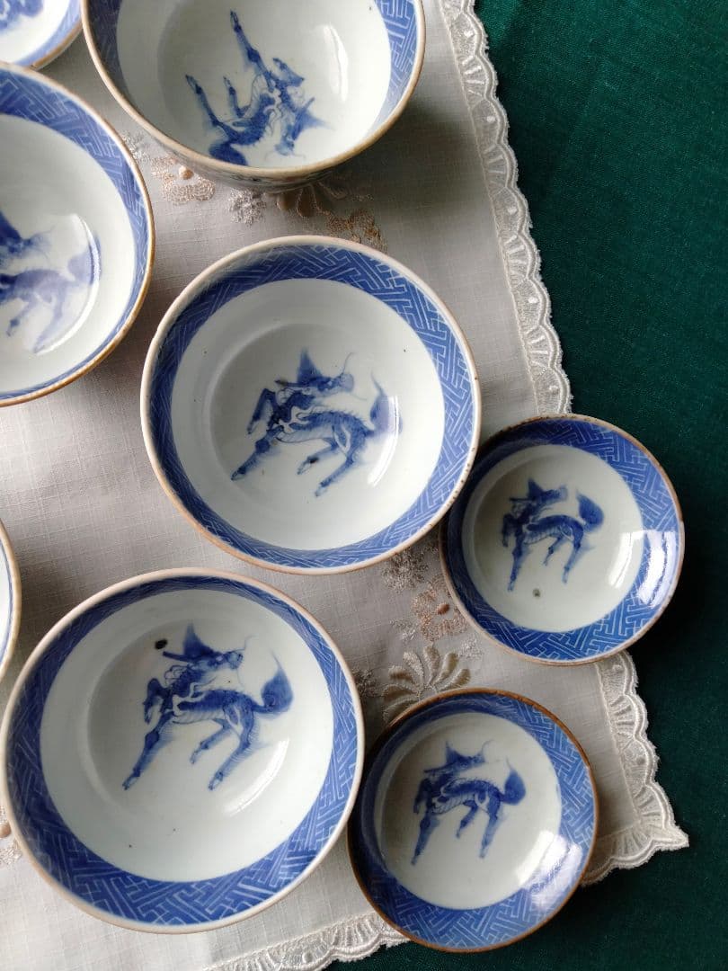 大明年製　蓋付き器　５客セット