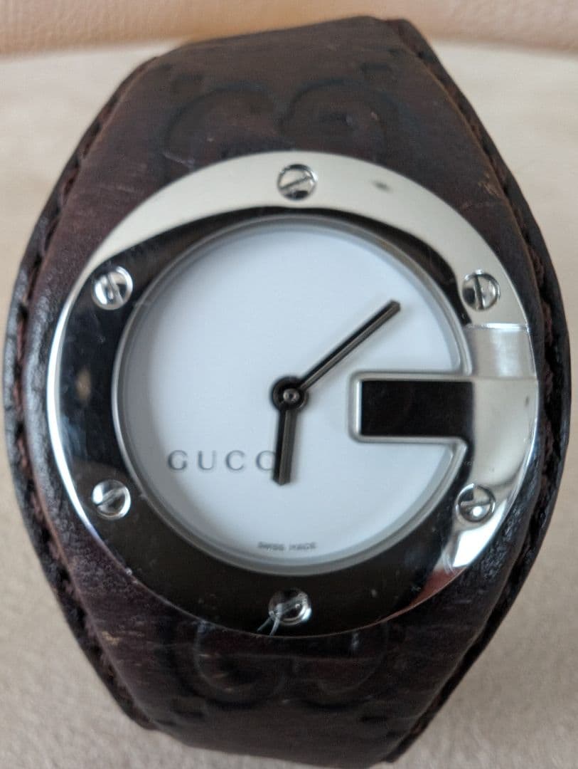 GUCCI バンデュー ブラウンレザー 時計
