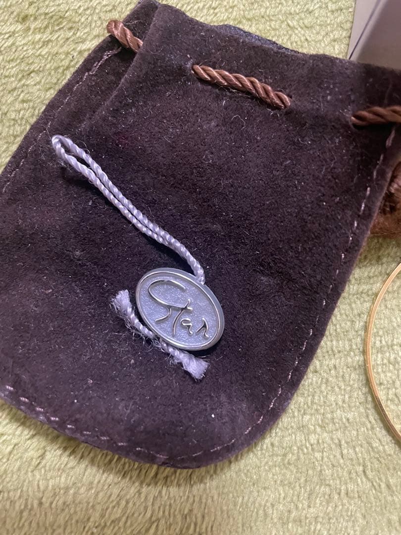 K10ゴールド フープピアス ポーチ付き　スタージュエリー