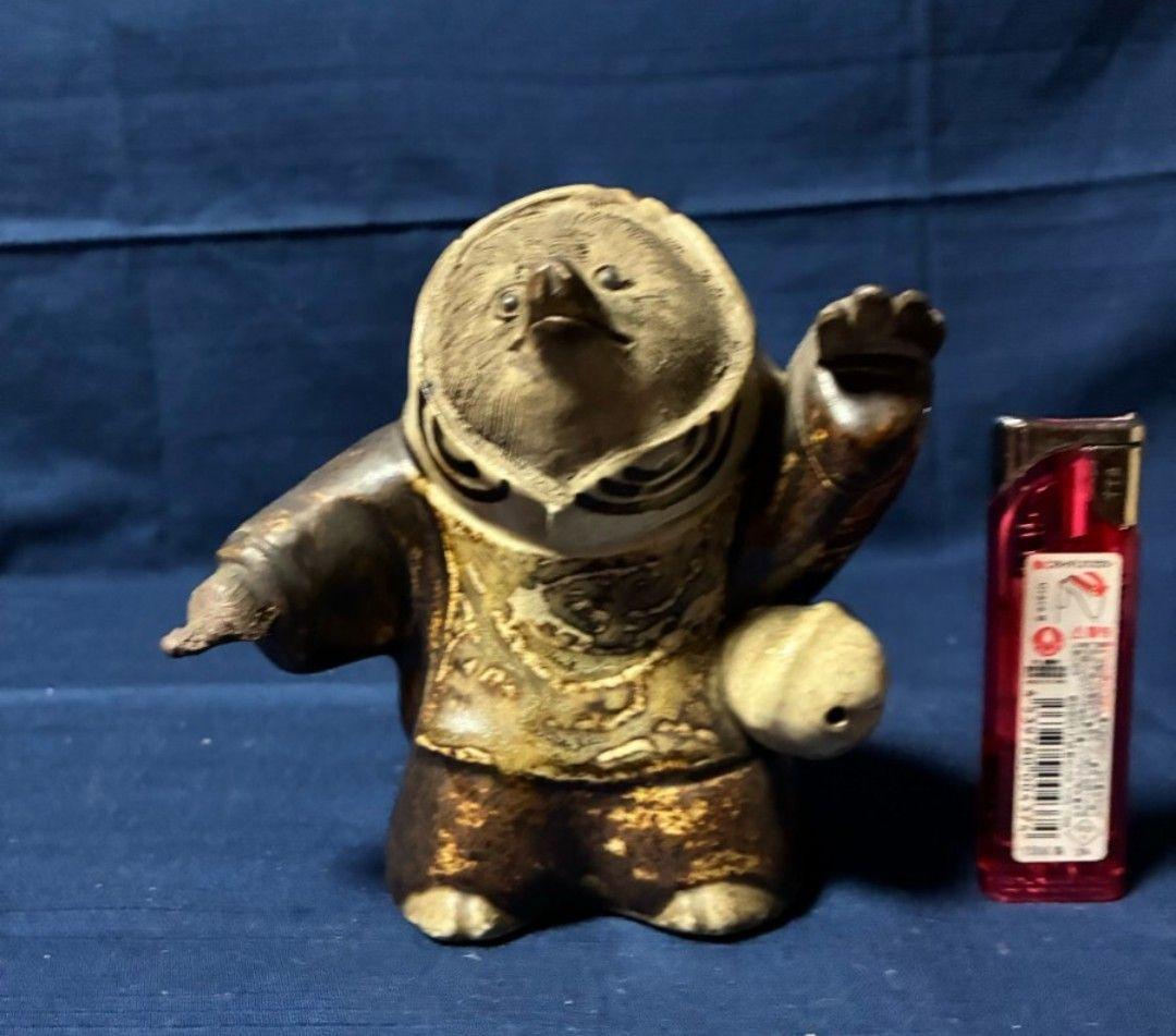 レア　道八和尚狸　仁阿弥道八　　京焼　H 12㎝W 12㎝重38g和尚　江戸時代