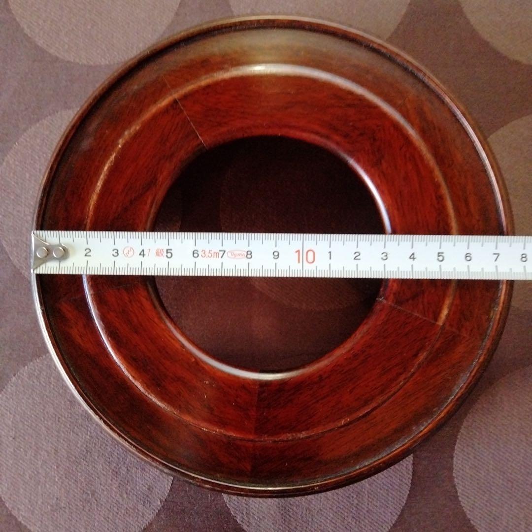 陶磁器大器を乗せる安定した鑑賞台蓮華台座最高級天然唐木細工精製高級感のあるもの