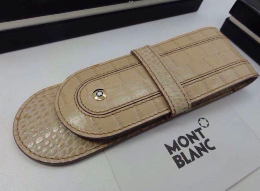 最高級パリの香り★モンブラン　ボエム・クロコデザイン本革製ペンポーチ2〜3本差し