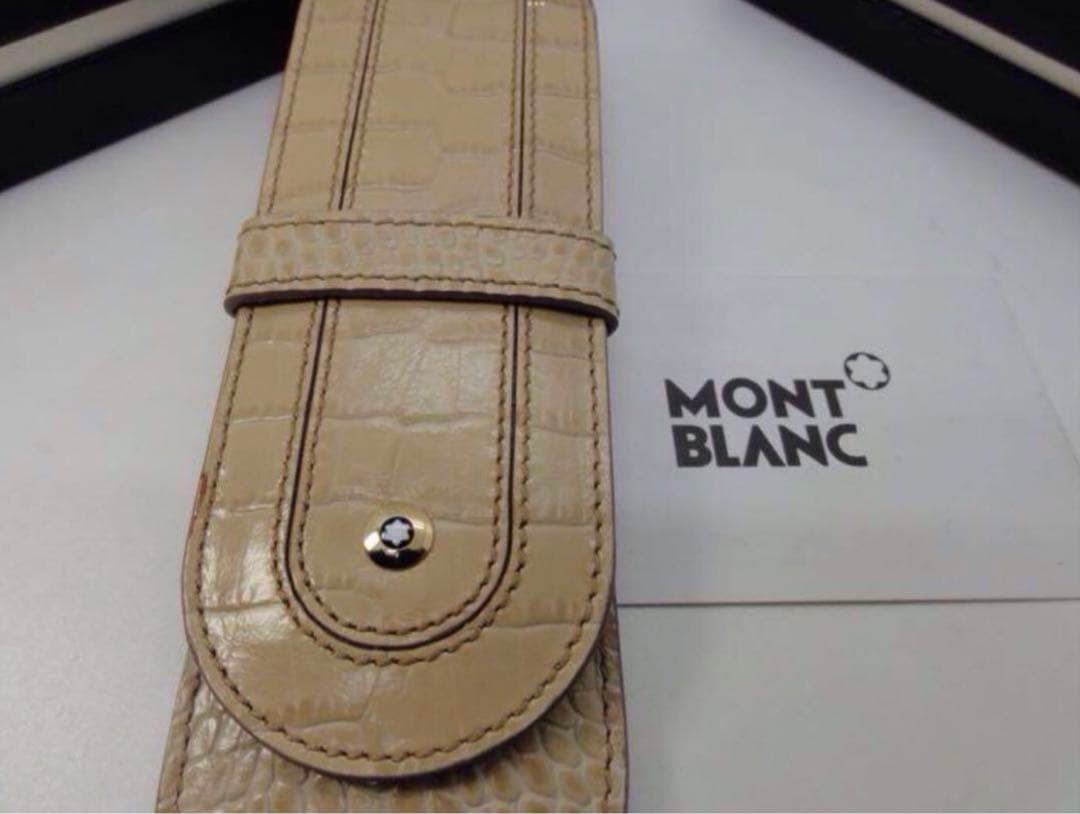 最高級パリの香り★モンブラン　ボエム・クロコデザイン本革製ペンポーチ2〜3本差し