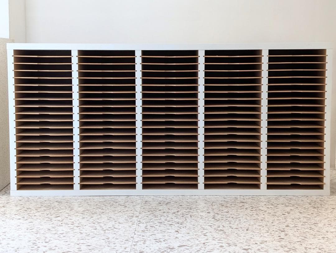 ビンテージ B5 書類棚 5列20段 教材 カルテ アトリエ 整理 レトロ 美品