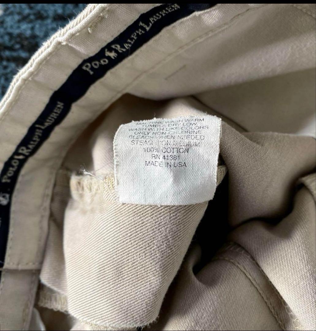 90's Polo Ralph Lauren ポロチノ ベージュ USA W32