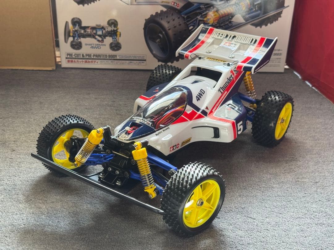 タミヤサンダーショットボディ搭載セイントドラゴン2021シャーシ、メカ・OP他付