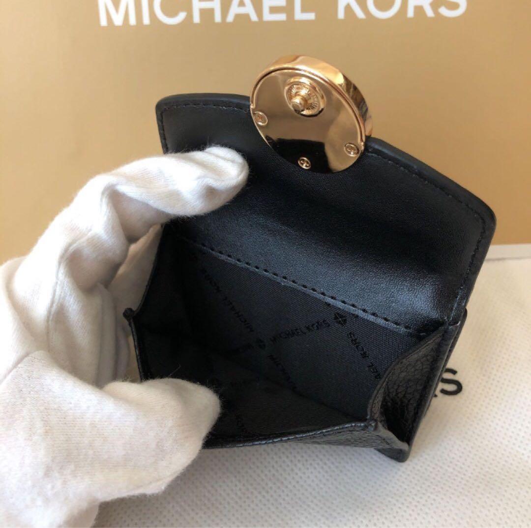 新品 マイケルコース MICHEAL KORS 三つ折り財布 ブラック