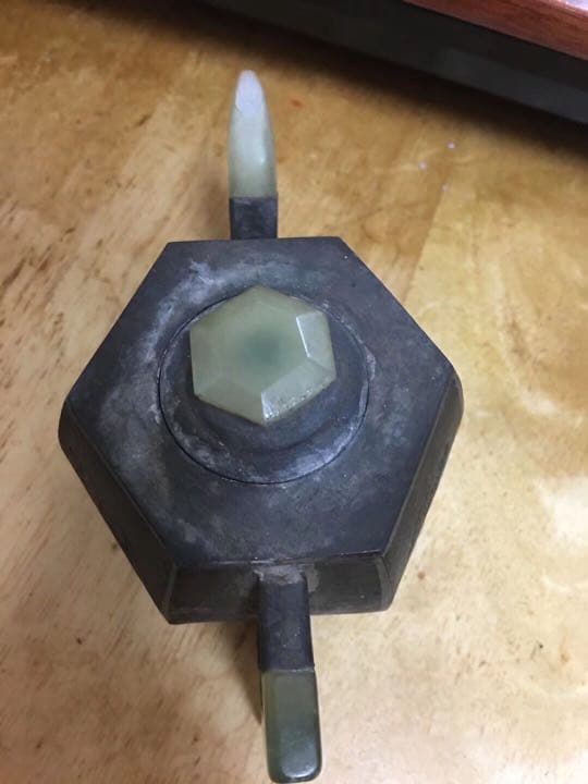 古錫 錫製 朱泥 唐物 急須 白玉 茶道具