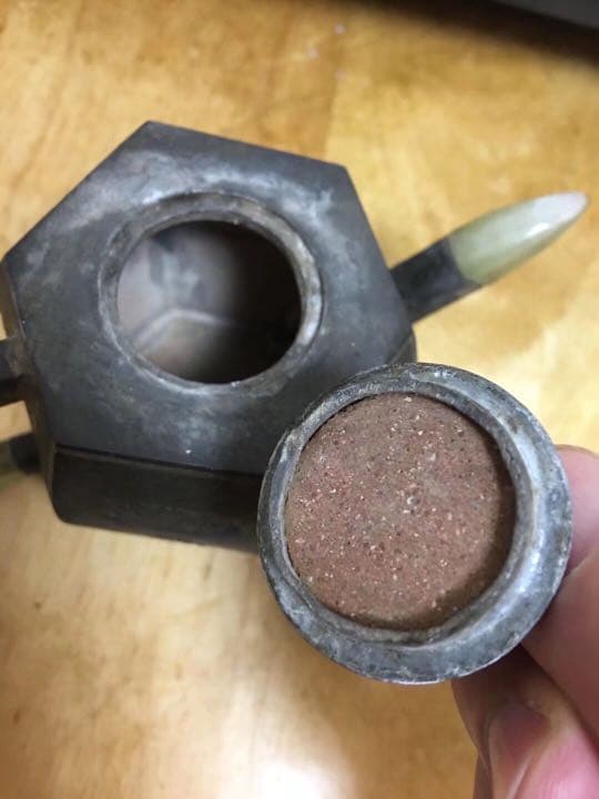 古錫 錫製 朱泥 唐物 急須 白玉 茶道具