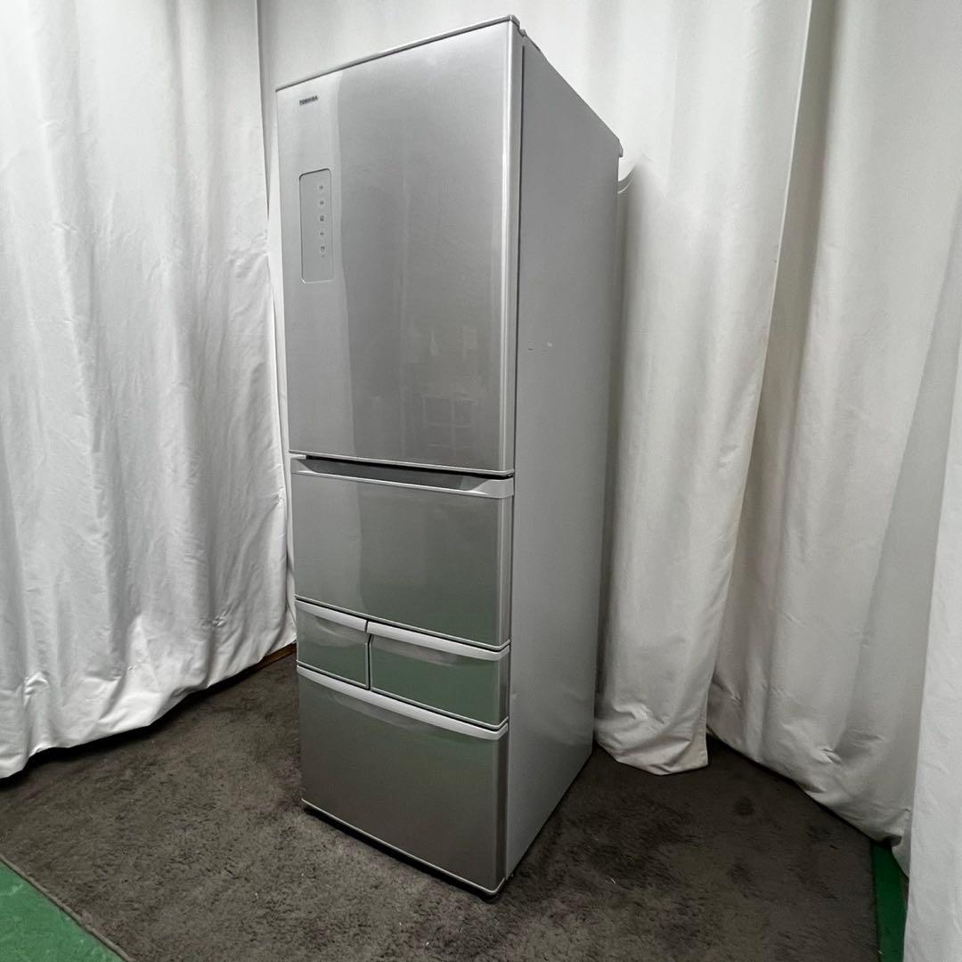 937❤️　冷蔵庫　400-500ℓ　大型　東芝　右開き　安い　シルバー　設置無料