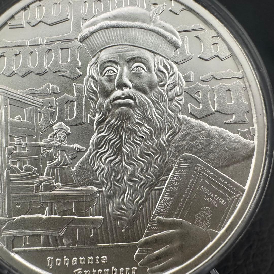 銀貨 インスピレーションシリーズ 「グーテンベルク」 1オンス 1oz 純銀