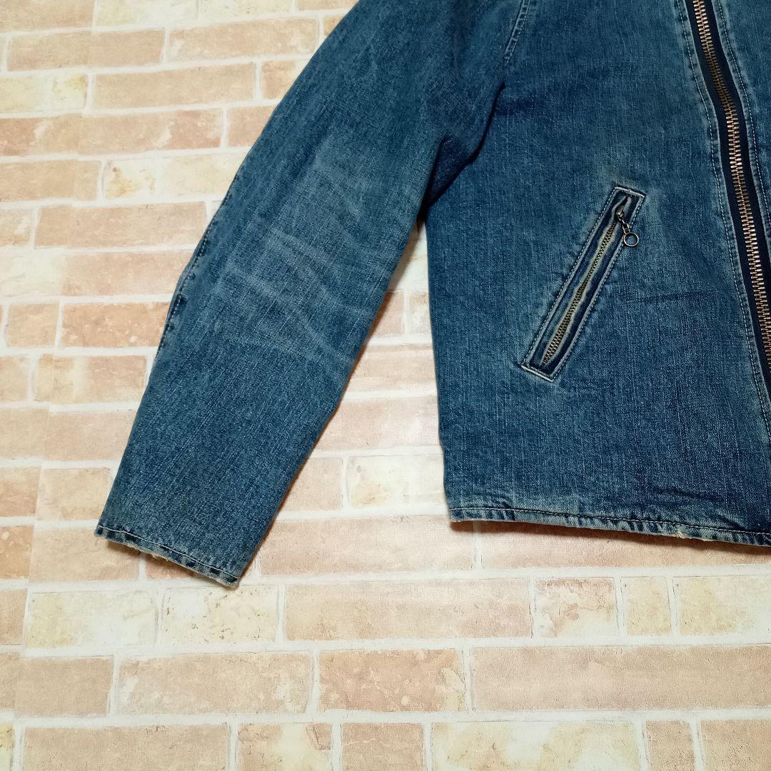 SCHOTT ショット　デニム　ライダースジャケット 古着 ダメージ加工