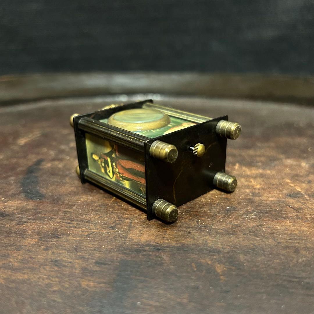 アンティーク　オメガ手巻式　ミニチュア置時計　稼働確認済み