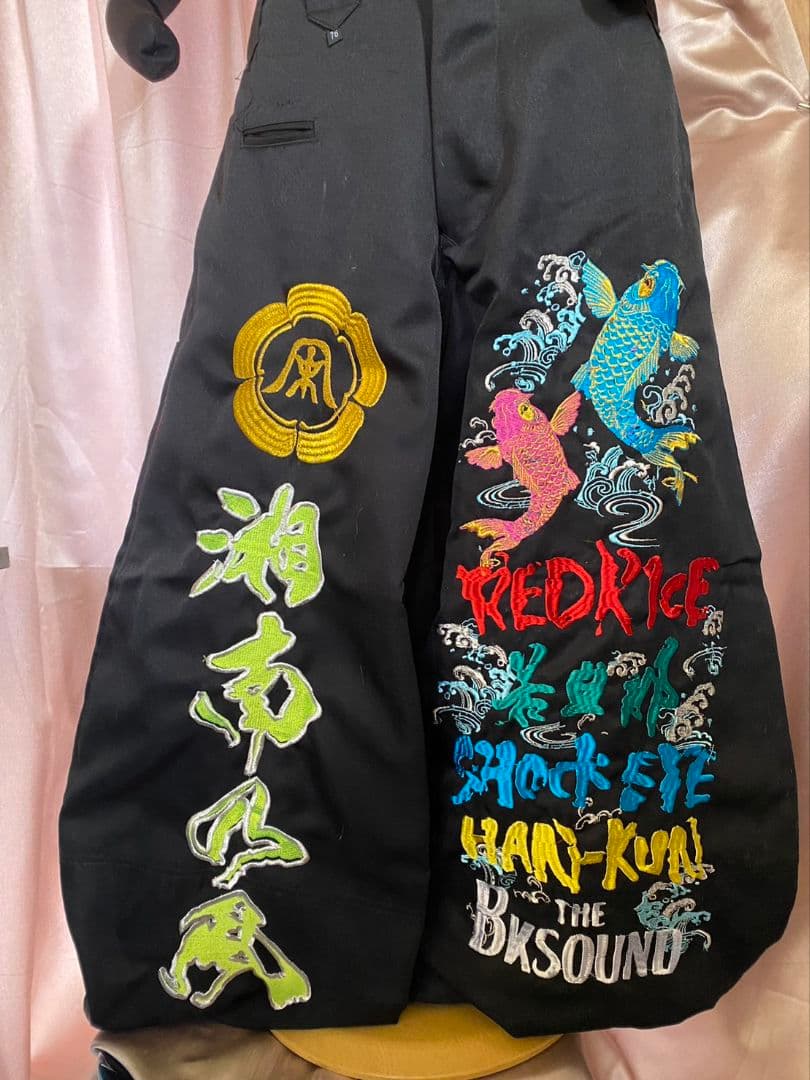 湘南乃風 刺繍デザインの黒 ニッカ