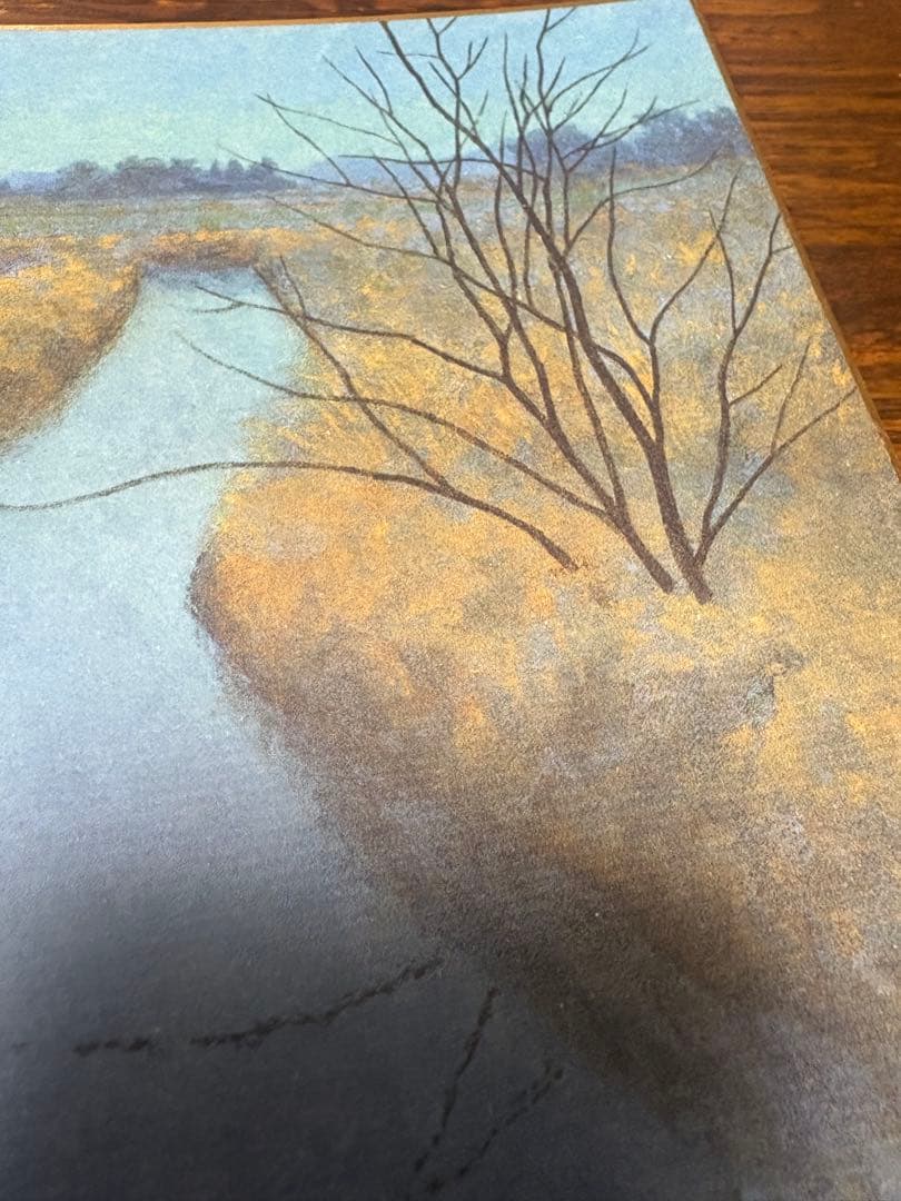 浜田昇児　風景画　　色紙サイン入り