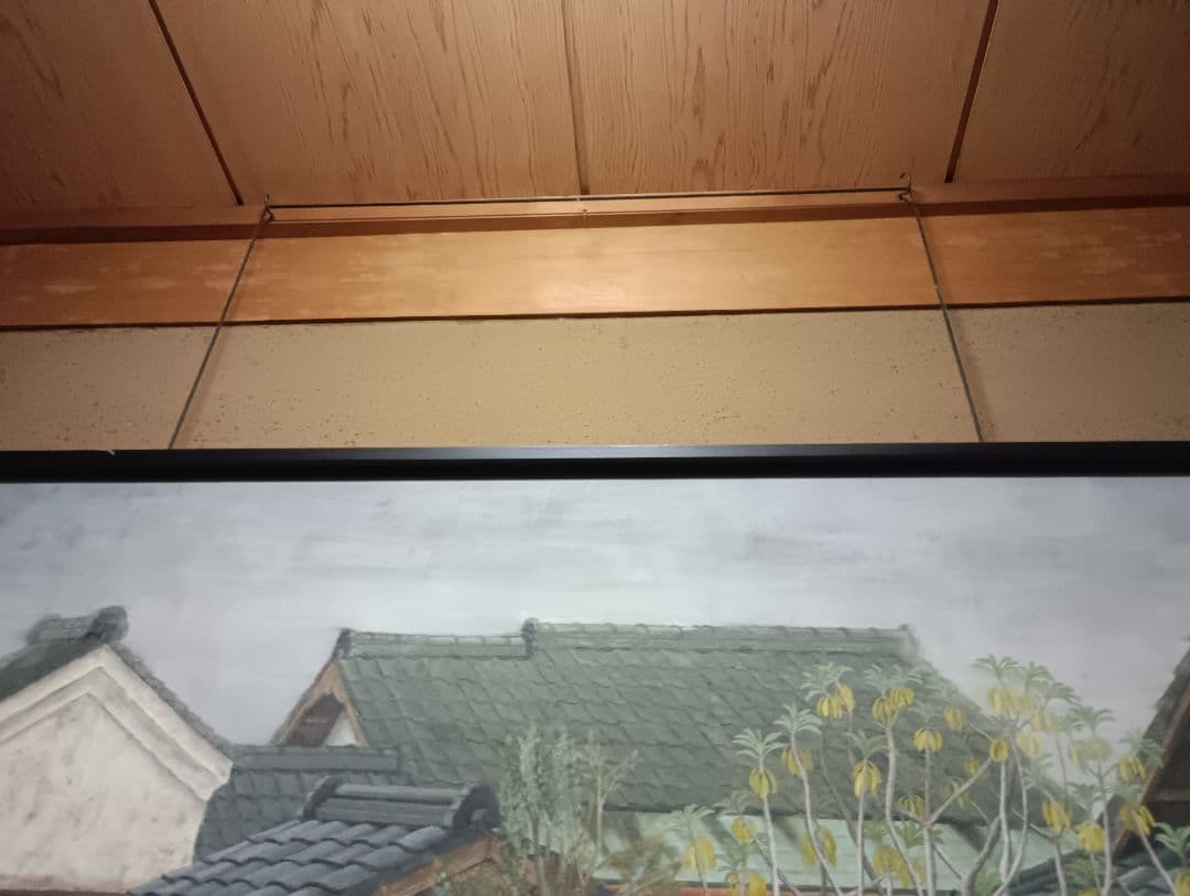 日本画 「賀茂の社家」100号　美術学生卒業制作　学校賞受賞作品