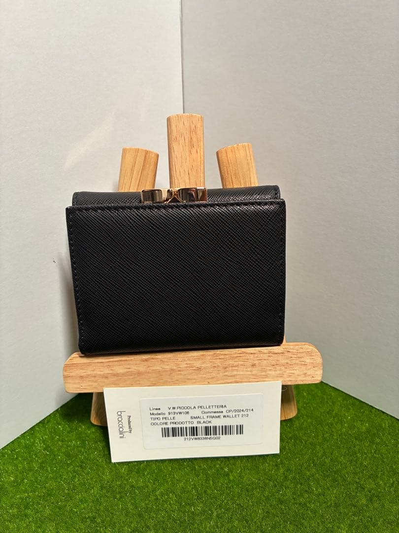 【新品】Vivienne Westwood 折財布 黒 シンプル がま口 定番